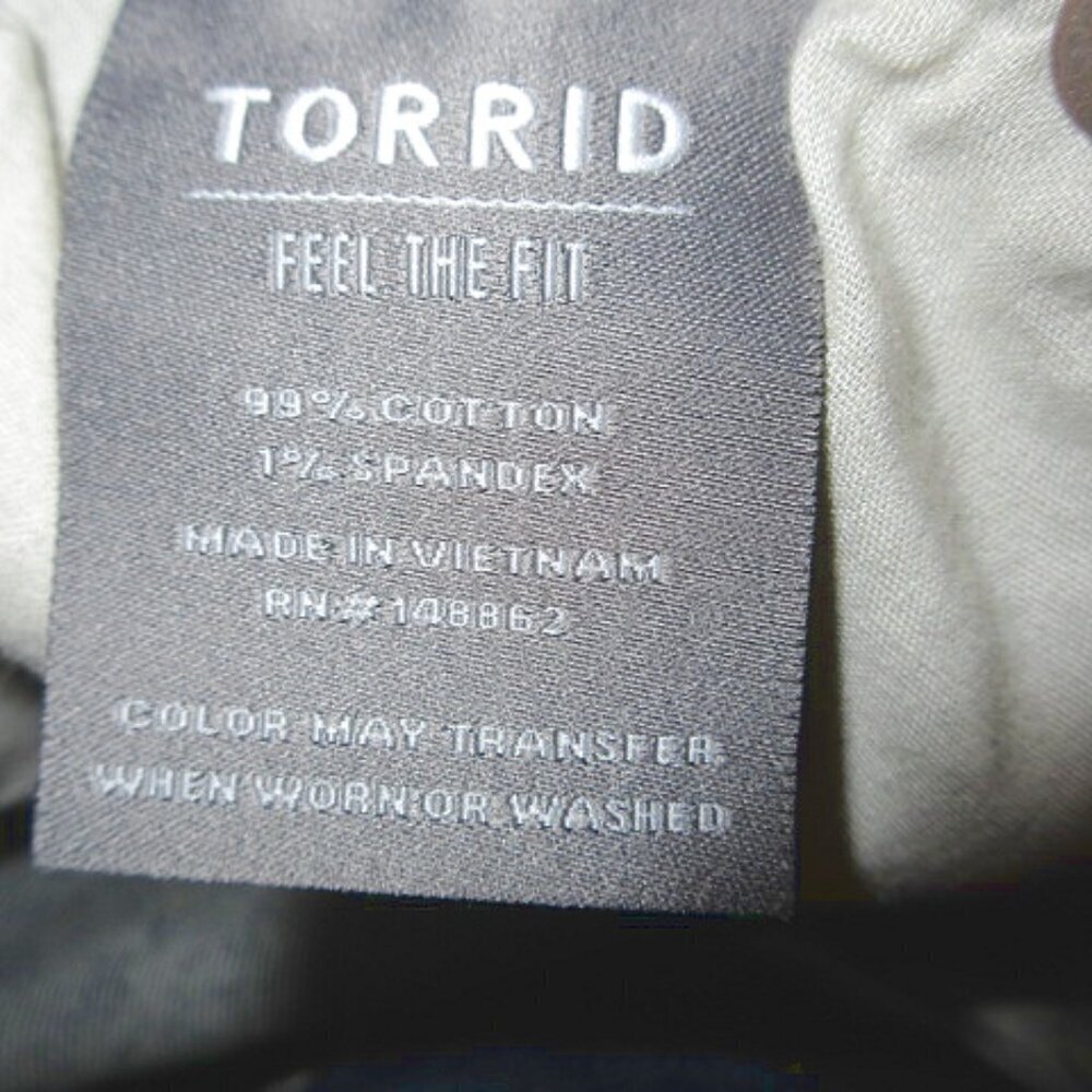Torrid Micro Mini Jean Shorts Plus Size 30 High Rise Stretch Denim Cut Off Jorts - Picture 10 of 10